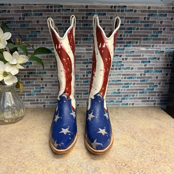 NWT Twisted X American Flag patriotic boots size 5.5 B - Picture 4 of 9
